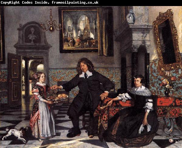 Emmanuel de Witte Portrait of a Family in an Interior